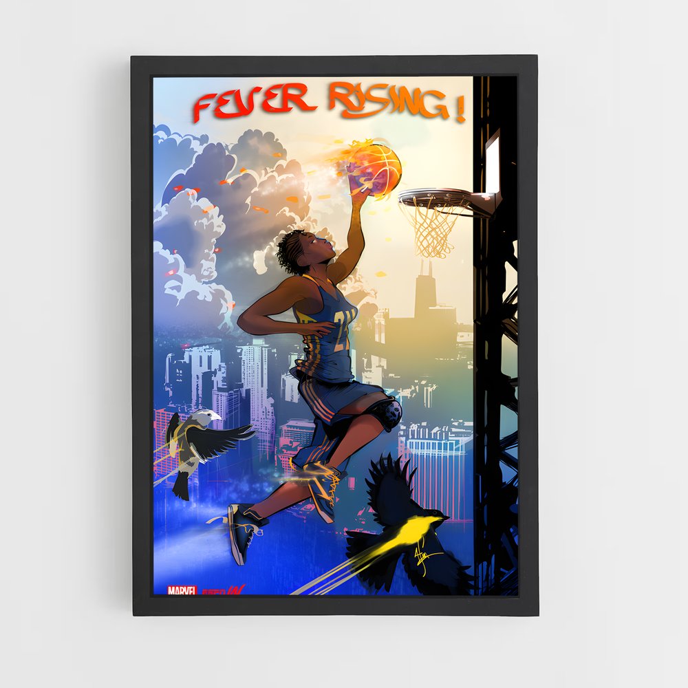 Poster Saut de Tamika – affiche Basketball (vue 2)